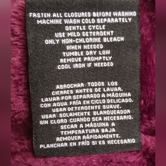 32° Heat Plush Cozy Purple Teddy Hoodie Jacket Women's Small NWT - Picture 6 of 6